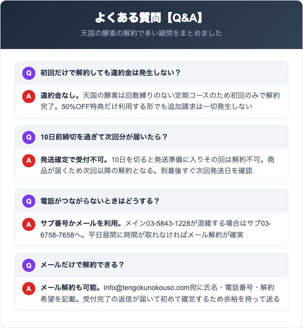 天国の酵素に関するよくある質問