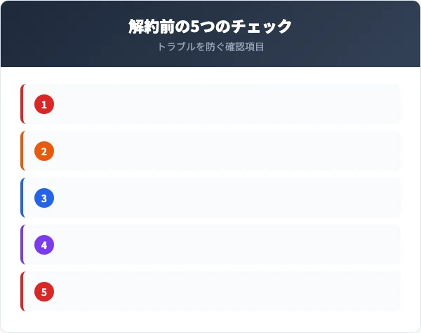 横浜インビテーションカード解約前の注意点チェックリスト