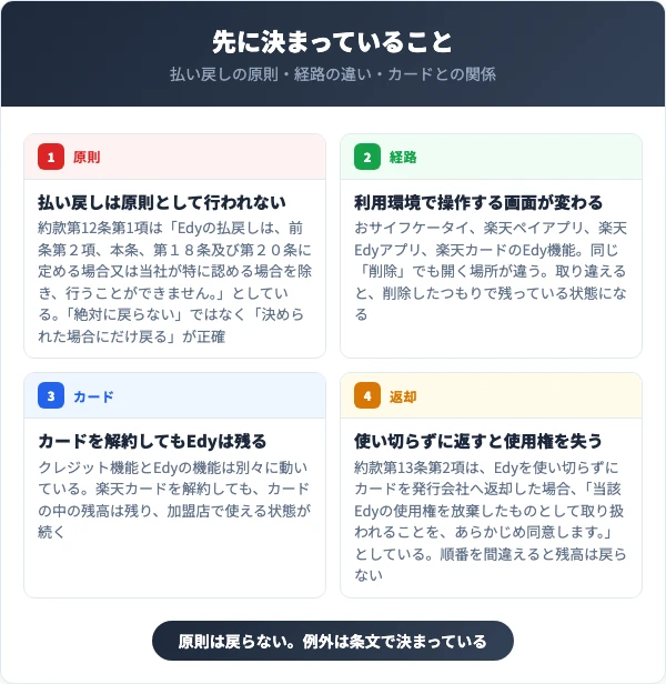 払い戻しは原則できない。ただし手放し方によって扱いが変わる